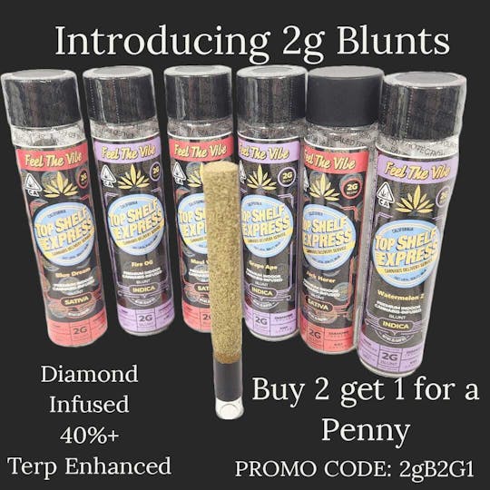 Top Shelf Express - Grape Ape Blunt (2g) **NEW PRODUCT ALERT**BUY 2 GET 1 FOR A PENNY*** - 1