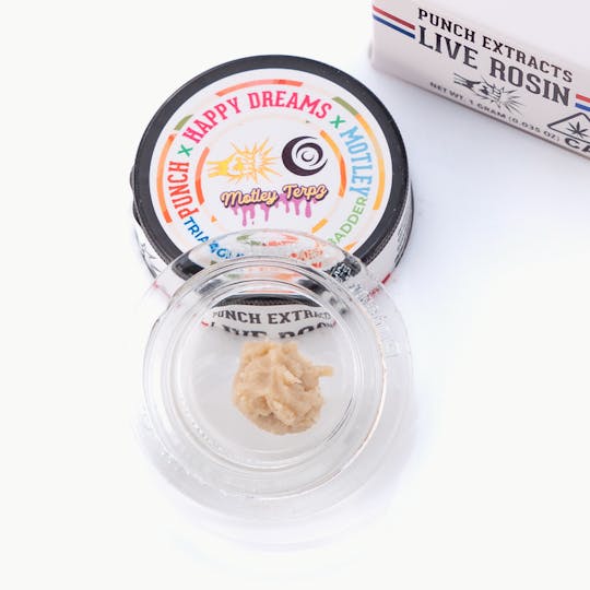 Punch Edibles & Extracts - Triangle Peaches Tier 4 Live Rosin Cold Cure Badder (1g) - 1