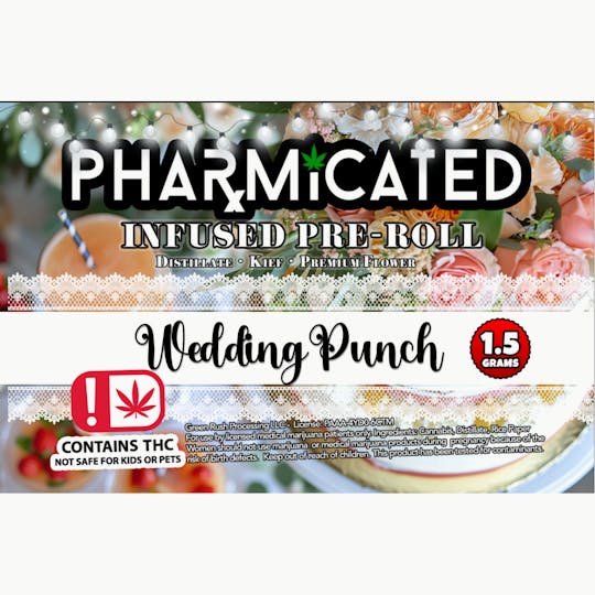 Pharmicated - INFUSED - PhD 1.5g Pre-Roll- Wedding Punch (H) - 1