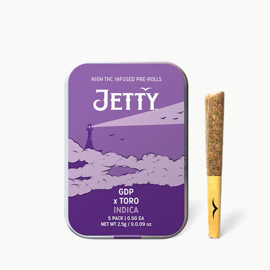 Jetty Extracts - GDP x Toro High THC Infused Pre-Rolls 5 Pack (2.5g) - 1
