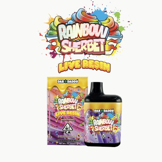 Dab Daddy Ⓡ - Rainbow Sherbet Live Resin Vape Dab Daddy® 1g - 1
