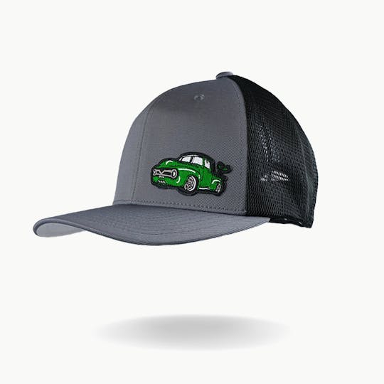 Green Truck - The Icon Trucker Hat - Gray/Black - 1