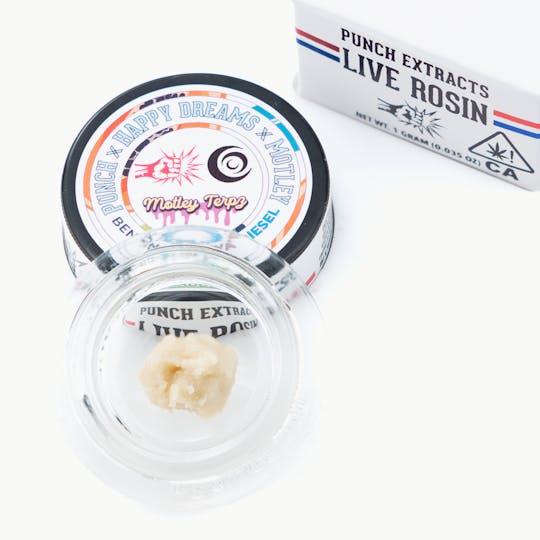 Punch Edibles & Extracts - Benzina Papaya Diesel Tier 4 Live Rosin Cold Cure Badder (1g) - 1