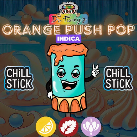 American Cannabis Company - Dr. Funky's Chill Stick Orange Push Pop 0.6g (Indica) - 1