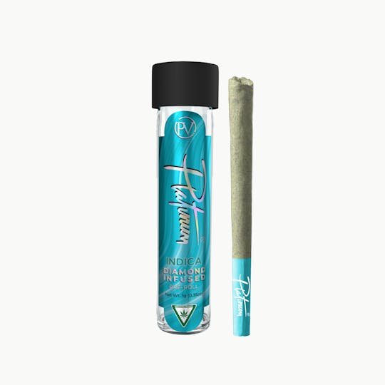 Platinum Vape - Platinum Diamond Infused 1G Pre-Roll - Papaya Bomb (Indica) - 1