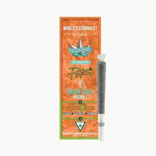 Platinum Vape - Presidential x Platinum 1g Moonrock Pre-Roll - Guava Haze (Sativa) - 1