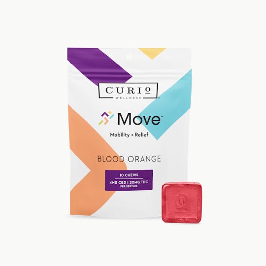 Curio Wellness - Missouri - Move by Curio - Move Chews 4mg CBD: 20mg THC - 1
