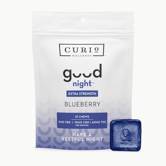 Curio Wellness - Missouri - Good Night Extra Strength Chew - 2mg CBG : 10mg CBN : 40mg THC - 1