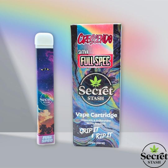 Secret Stash - Secret Stash | Full Spectrum Disposable Cartridge | Crescendo | 1g - 1