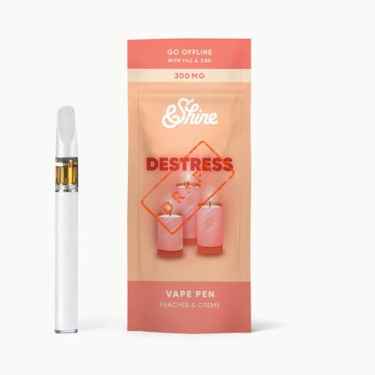 &SHINE - &Shine | Destress - Peaches & Cream | Disposable Vape Pen | 300mg - 1