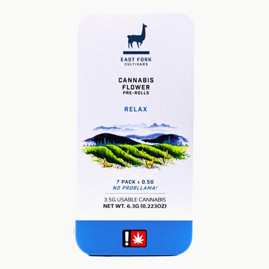 East Fork Cultivars - Relax CBD Pre-rolls - Takilma Kush | 7-pack 3.5g - 1