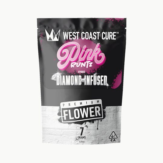 West Coast Cure - PInk Runtz - 7G Diamond Infused Premium Flower - 1