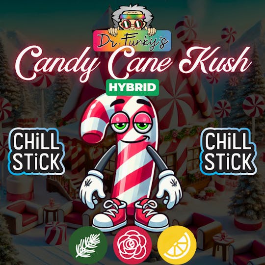 American Cannabis Company - Dr. Funky's Chill Stick Candy Cane Kush 0.6g (Hybrid) - 1