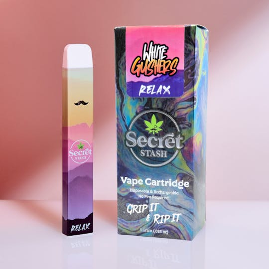 Secret Stash - Secret Stash | Disposable Cart | Relax | White Gushers | 1g - 1