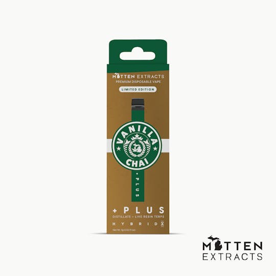 Mitten Extracts - Mitten Extracts + Plus Disposable Vanilla Chai 1g (Hybrid) - 1
