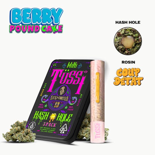 Lucky Thirteen - Mini Tussi Hash-Hole 3 Pack - Berry Pound Cake & Coup Detat - 1