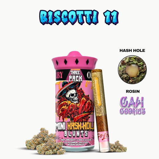 Go Loco - Go Loco Mini Hash-Hole Blunts (3 Pack) - Biscotti 11 & Cali Cookies - 1