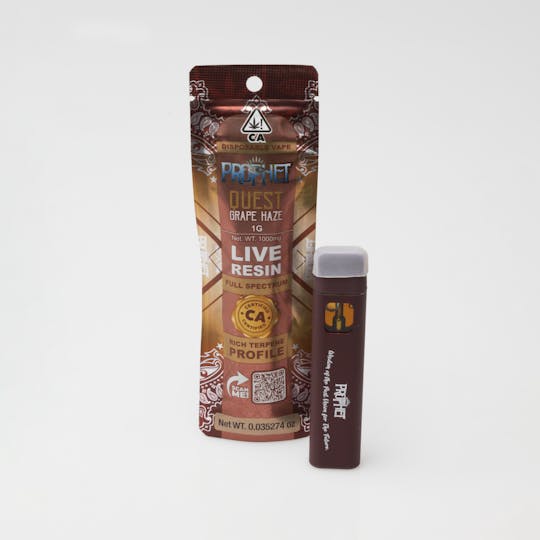 Prophet Brands - Quest Live Resin 1G Vape -- Grape Haze - 1
