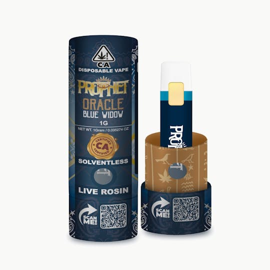 Prophet Brands - Oracle Solventless Rosin 1g Vape -- Blue Widow -- TIER 1 - 1