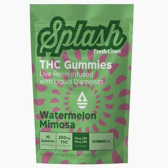 Fresh Coast - Watermelon Mimosa | Splash Live Resin Gummies | Hybrid | 200mgTHC - 1