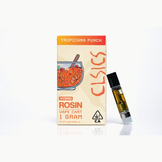 CLSICS Rosin & Rosin Infused Pre Rolls - Tropicana Punch - Live Rosin Vape Cartridge 1g - 1