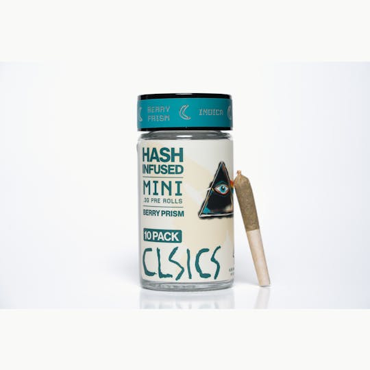 CLSICS Rosin & Rosin Infused Pre Rolls - Berry Prism - 10Pk .3g Hash Infused Pre Rolls - 1