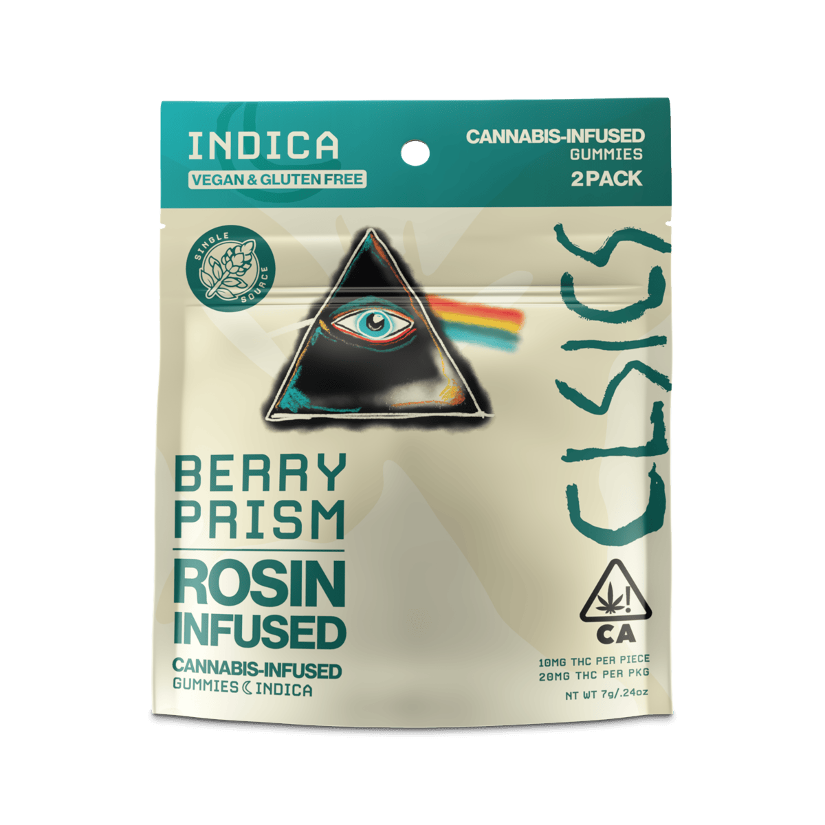 CLSICS Rosin & Rosin Infused Pre Rolls - CLSICS - Berry Prism - Live Rosin Infused Gummies - 2ct - 1