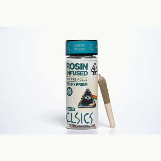 CLSICS Rosin & Rosin Infused Pre Rolls - Berry Prism - 5Pk .5g Rosin Infused Pre Rolls - 1