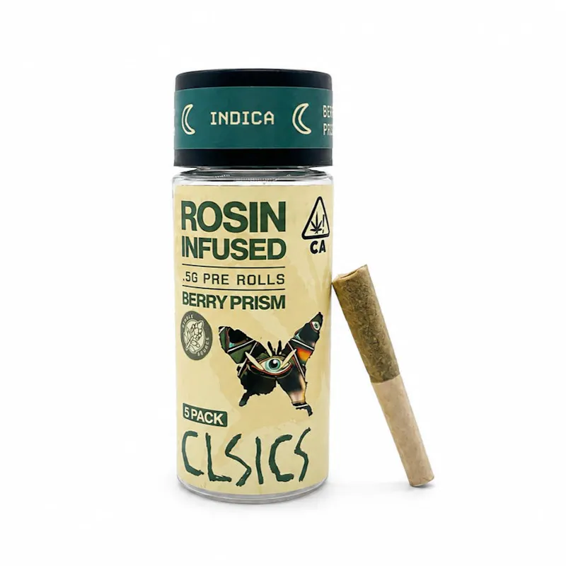 CLSICS - Berry Prism - Rosin Infused Joints - 0.5g each - 5pk pre-roll