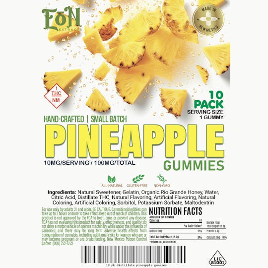 Eon Extracts - EoN - 100mg Pineapple Gummies - 1