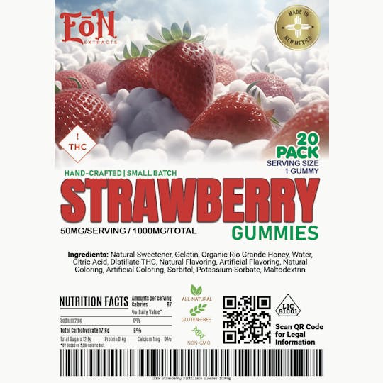 Eon Extracts - EoN - 1000mg Strawberry Gummies - 1