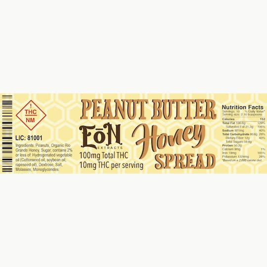 Eon Extracts - EoN - 100mg Peanut Butter Honey Spread - 1