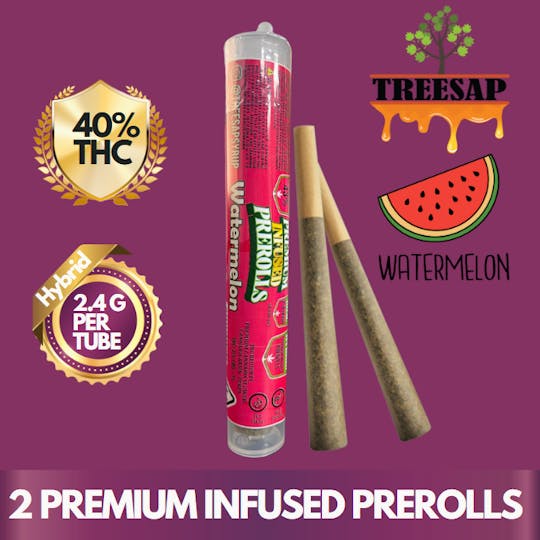 Treesap - CA - Treesap Infused Pre-Roll Watermelon - 2.4g Per Tube (Sativa) - 1