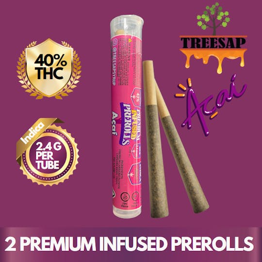 Treesap - CA - Treesap Infused Pre-Roll Acai - 2.4g Per Tube (Indica) - 1