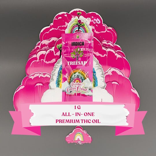 Treesap - CA - Treesap 1g AIO Disposables- Rainbow Cotton Clouds - 1