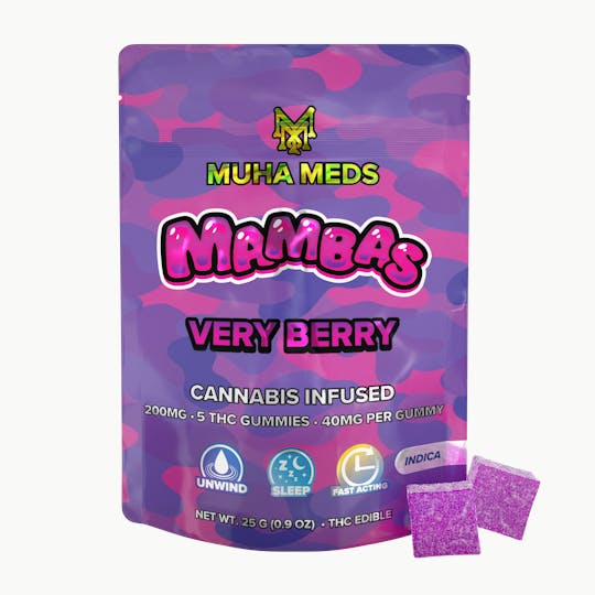 Muha Meds - Very Berry Mamba Gummies 200mg - 1