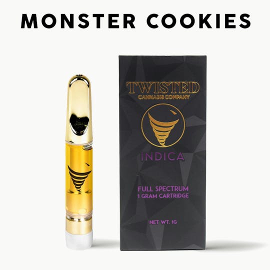 Kush Gardens - Twisted Cartridge 1g - Monster Cookies - 1