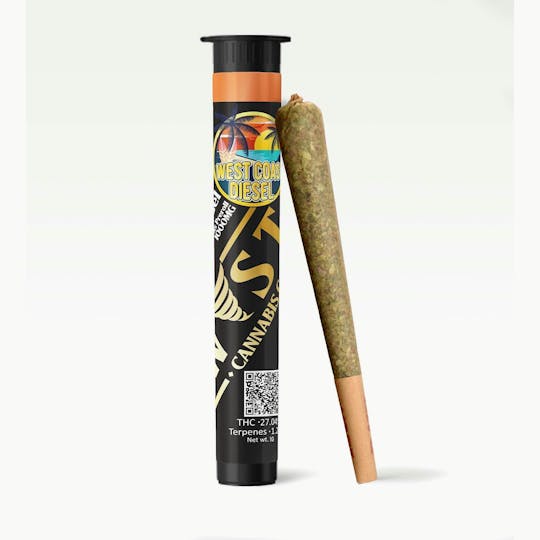 Kush Gardens - Twisted Preroll 1g - West Coast Diesel - 1