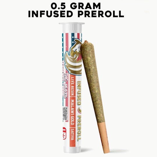 Kush Gardens - Ole Glory Infused Preroll .5g- Malawi Gold - 1