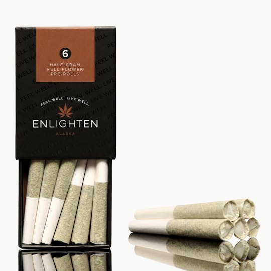 Enlighten - Carbon Fiber + Glitter Bomb .5g Pre-Rolls - 6 Pack - 1
