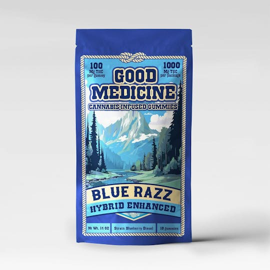 Kush Gardens - Good Medicine 1000mg- Blue Razz - 1