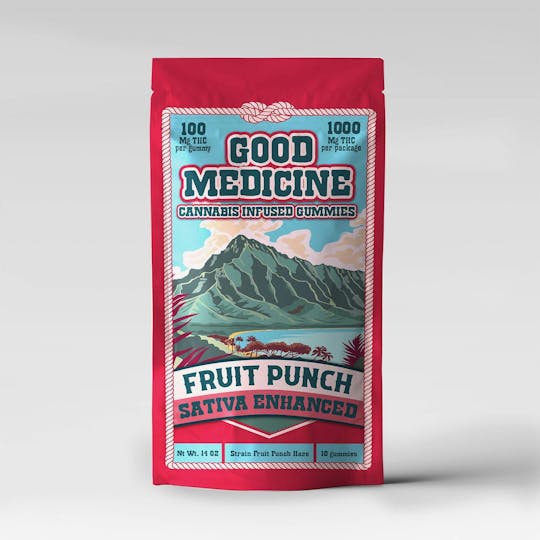 Kush Gardens - Good Medicine 1000mg- Fruit Punch - 1
