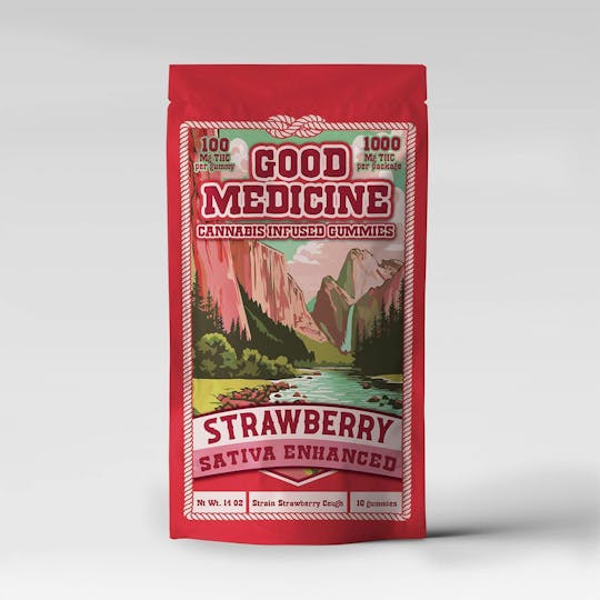 Kush Gardens - Good Medicine 1000mg- Strawberry - 1