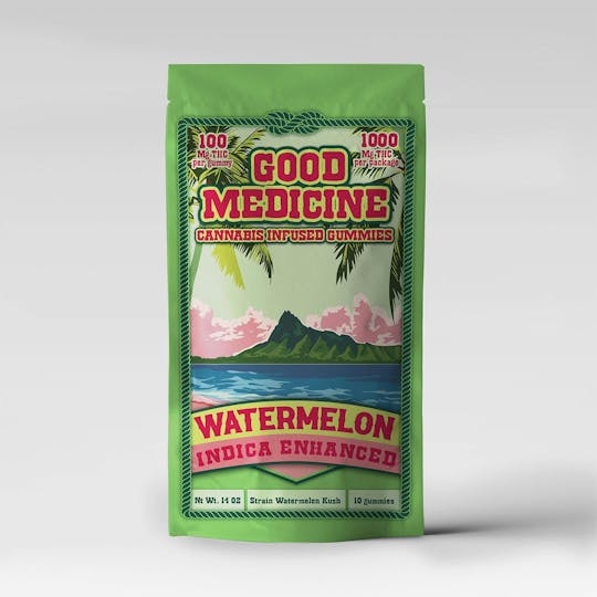 Kush Gardens - Good Medicine 1000mg- Watermelon - 1