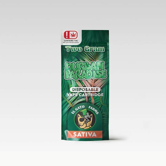 Kush Gardens - El Gato 2g Disposable Vape - Durban Paradise - 1