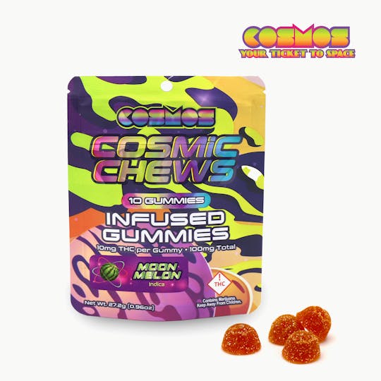 Cosmos THC - Cosmic Chews Indica Gummies 100mg Moon Melon - 1