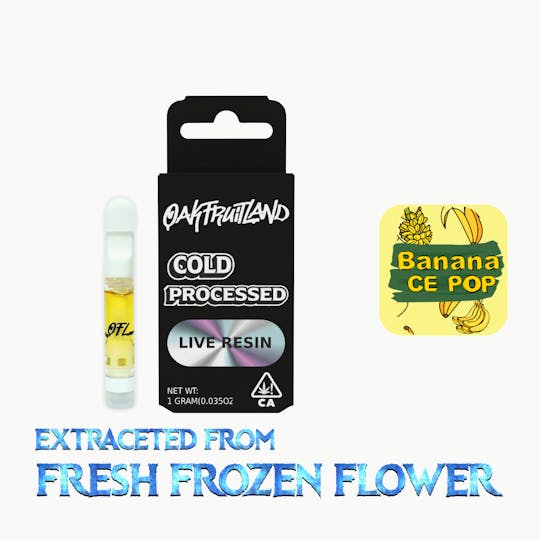 Oakfruitland (OFL) - Banana Ice Pop 510 Cartridge 1g - Live Resin Series - 1