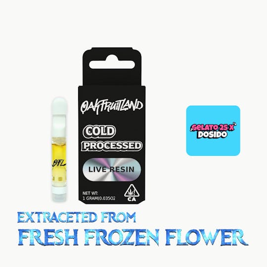 Oakfruitland (OFL) - Gelato 25 x Dosido 510 Cartridge 1g - Live Resin Series - 1