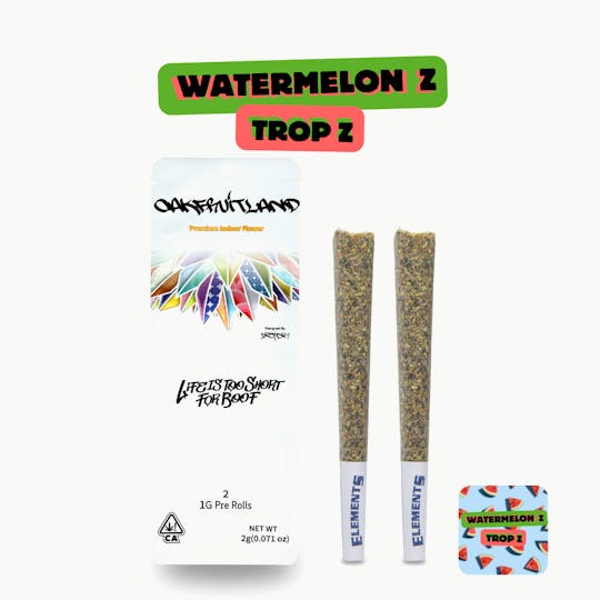 Oakfruitland (OFL) - Watermelon Z x Trop Cherry Pre Roll 2g - Dual Pack Series - 1