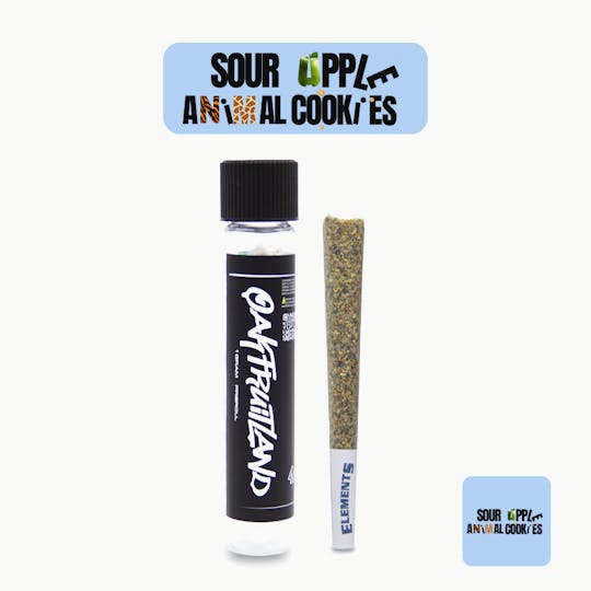 Oakfruitland (OFL) - Sour Apple x Animal Cookies Pre Roll 1g - Single Pack Series - 1